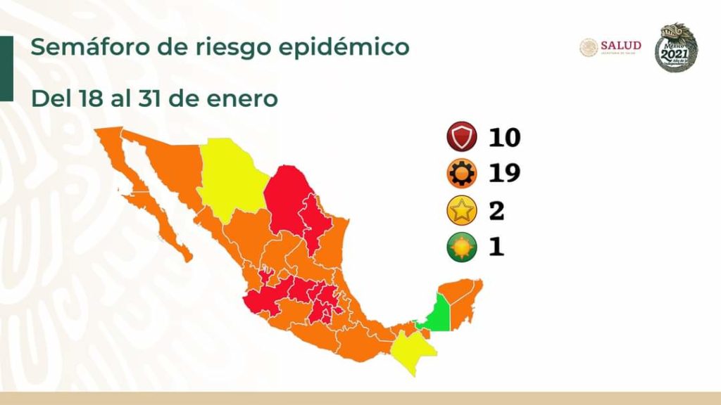 Semáforo de Riesgo Epidemiológico: Semanas del 18 al 31 de ...